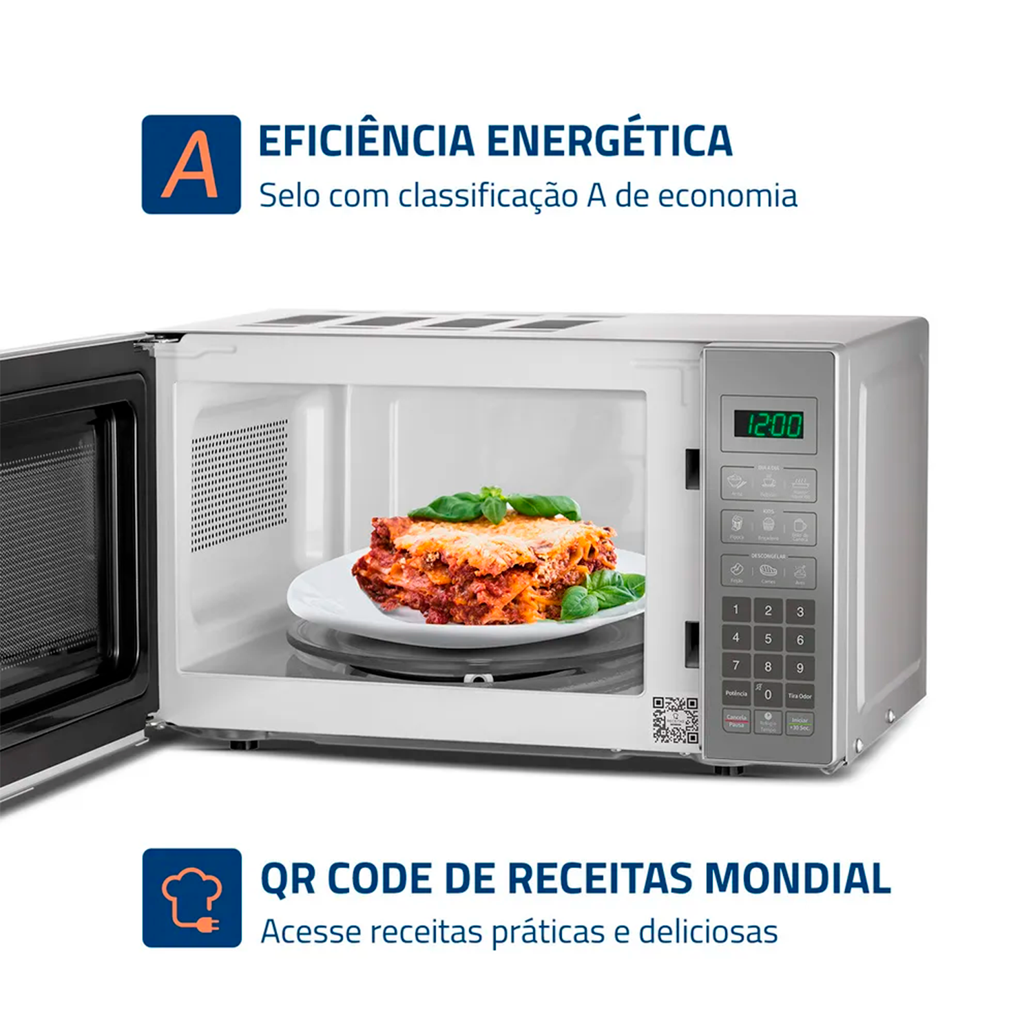 Micro-ondas Mondial Mo-01-21-e 1200w 21 Litros Micro-ondas Mondial Mo-01-21-e 1200w 21 Litros